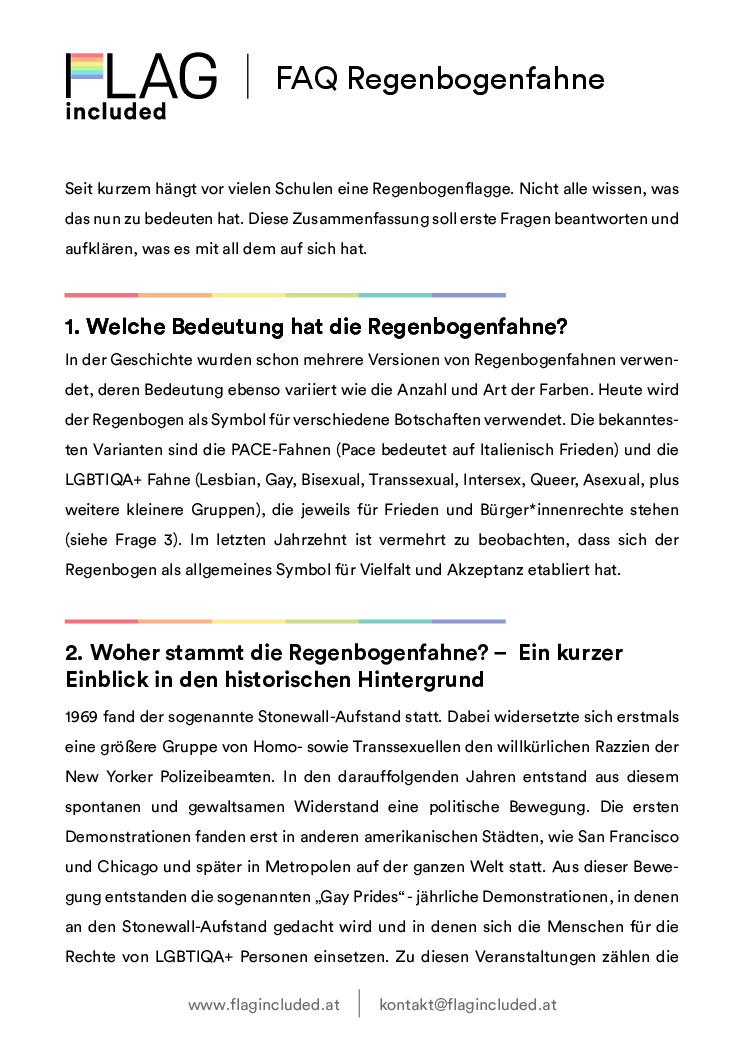thumbnail of FAQ Regenbogenfahne allgemein